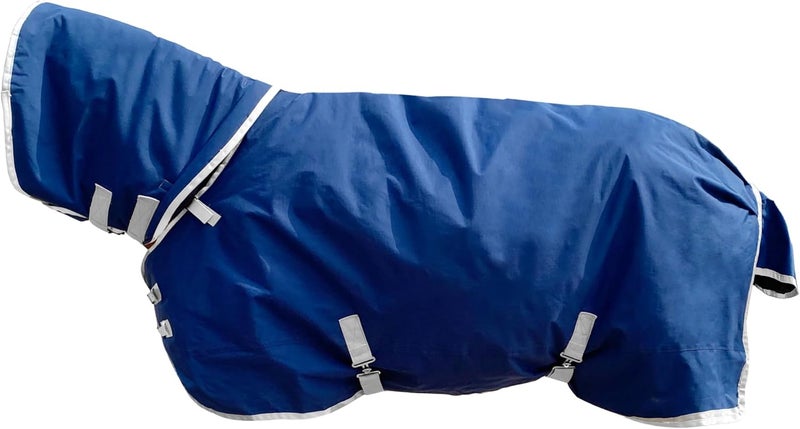 Jranter 1200D Winter Waterproof Horse Trunout Blanket, 280g Warm Cotton Filling Liner with Turnout Neck Cover Detachable, Medium Weight Waterproof Horse Blanket (Back Length 81 inch / 155 CM) - Image 1
